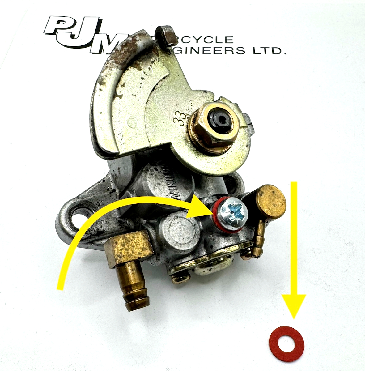 Aprilia RS125 Oil Pump Bleed Screw Fibre Washer